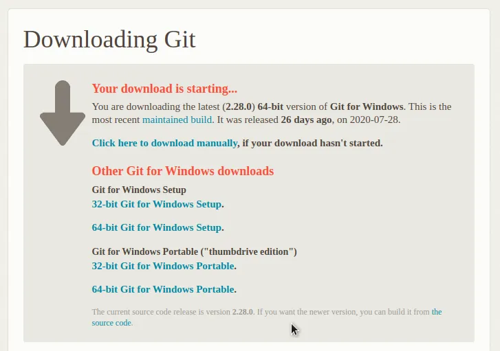 Descargando Git